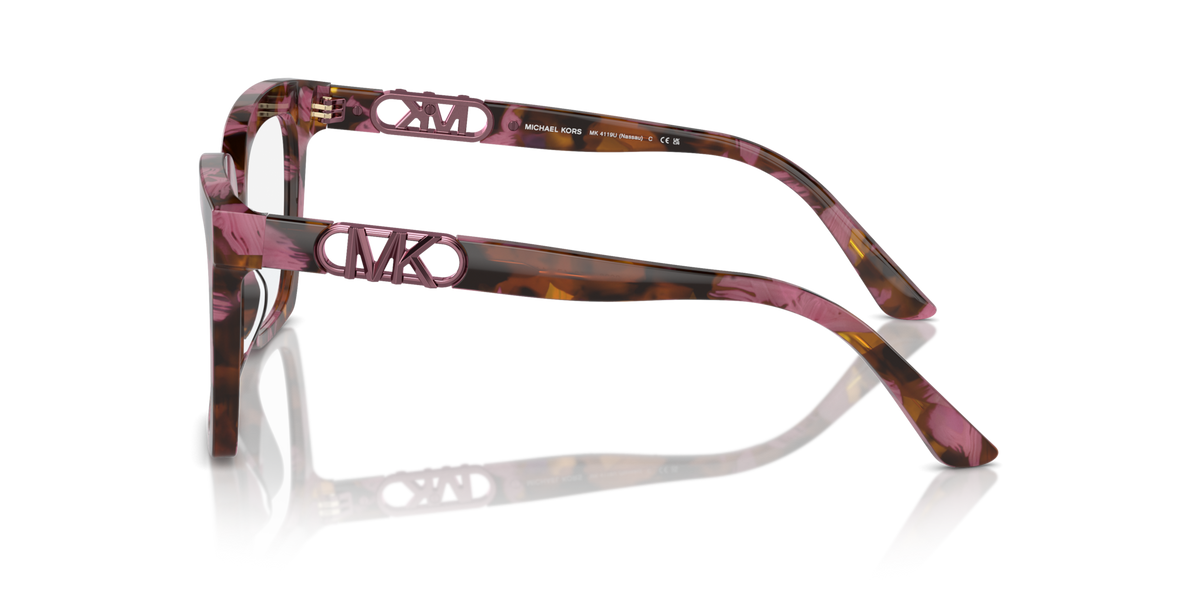Michael Kors MK4119U Nassau Eyeglasses in Plum Graphic Tortoise